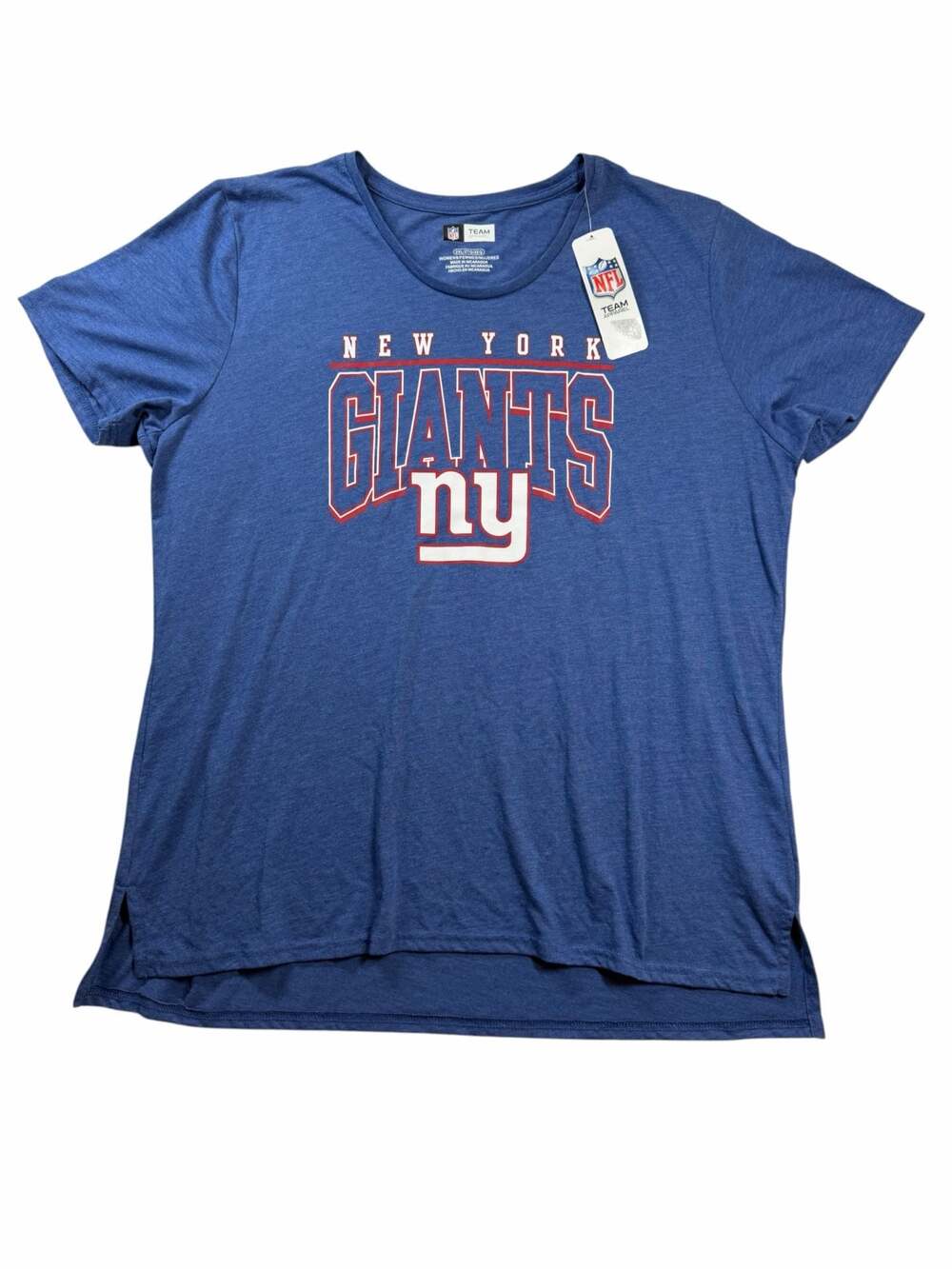 NWT NFL New York Giants Women’s 2XL Blue Graphic T Shirt Team Apparel